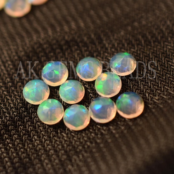 6mm Natural Ethiopian Opal Stone Faceted Round Cut Gemstone, Welo Opal Jewelry Makig Round Cut Loose Wholesale Gemstone Supplier