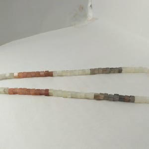 Multi Moonstone Cube Box Smooth Gemstone Beads Strand, AAA Natural Peach Moonstone Plain 3D Box Jewelry Making Necklace Beads Wholesale Shop
