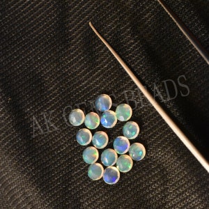 Natural Ethiopian Opal Stone Faceted Round Cut Gemstone-AK Gems Beads