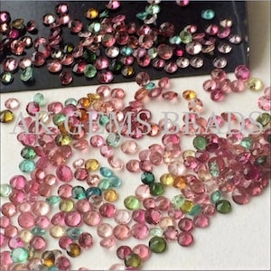 Natural 3mm Multi Tourmaline Faceted Round Calibrated Gemstone, Multi Tourmaline Round Jewelry Making Loose Gemstone Wholesale Factory Price