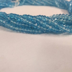 Sky Blue Topaz Faceted Rondelle Gemstone Beads Strand-AK Gems Beads
