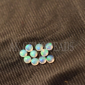 Natural Ethiopian Opal Stone Faceted Round Cut Gemstone-AK Gems Beads