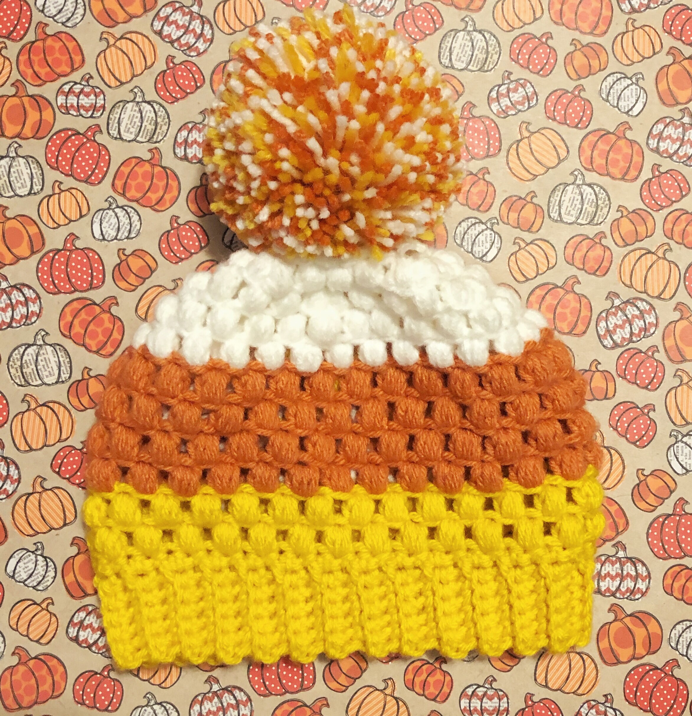 Candy Corn Crochet Hat Pattern Instant PDF Download Etsy