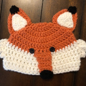 Crochet Fox Outfit Size 0-3 Months Instant Pattern Download image 8