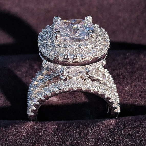 Big silver hotsell diamond rings