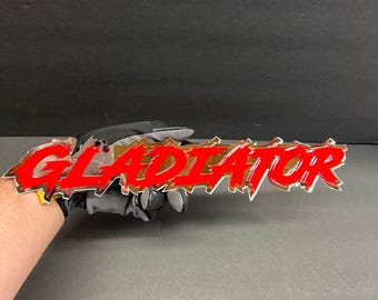 Emblema personalizzato Gladiatore 3D: stemma per griglia auto, da montare sul bagagliaio (adesivo sicuro per auto)