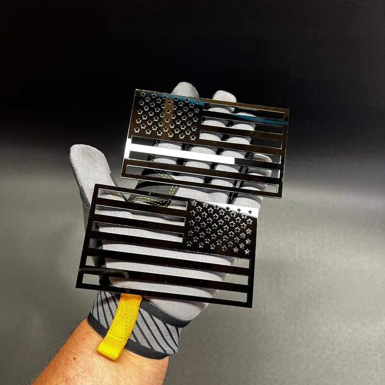 2x AMERIKANSK FLAGGA Patriot bilmärken Fender emblem dekaler Anpassad USA-flagga bild 9