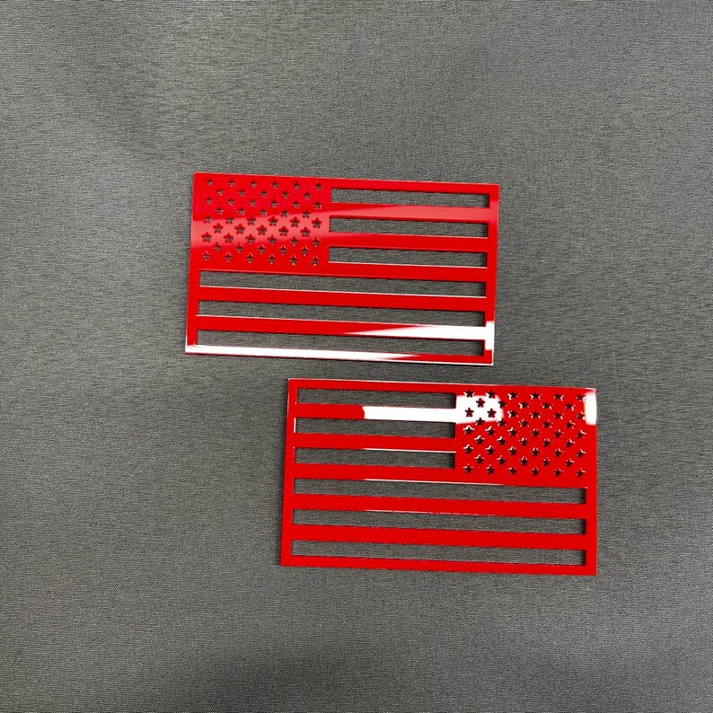 2x AMERIKANSK FLAGGA Patriot bilmärken Fender emblem dekaler Anpassad USA-flagga bild 17