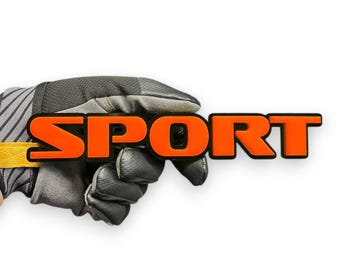 Emblema personalizzato 3D con testo sportivo: per griglia auto e bagagliaio (adesivo sicuro per auto)