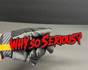Why So Serious? custom 3D Text Car Emblem: Car Grill Badge, Trunk Mount Badge
