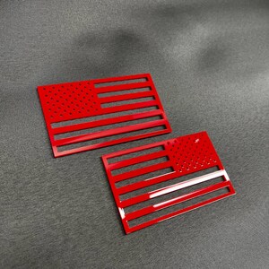 2x AMERIKANSK FLAGGA Patriot bilmärken Fender emblem dekaler Anpassad USA-flagga bild 16