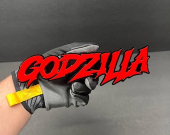Custom 3D Text Godzilla Car Emblem (1PC) – Multicolor Acrylic Car Badge Decal Sport Offroad 4x4 Truck with Car-Safe Adhesive Easy Install