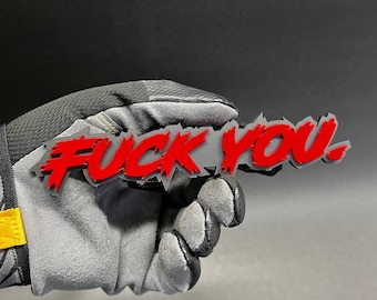 Fu?k You Divertente scritta 3D Supporto per griglia auto Emblema nome Badge testo montaggio bagagliaio Testo personalizzato adesivo sicuro per auto!