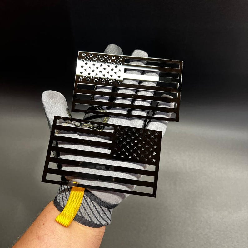 2x AMERIKANSK FLAGGA Patriot bilmärken Fender emblem dekaler Anpassad USA-flagga bild 7