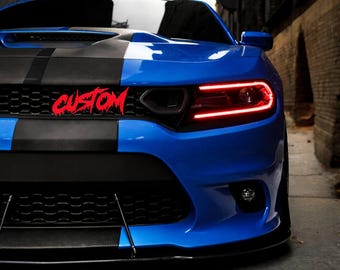 Personalised Car Grill Holder Name Emblem 3D Text Badge Trunk mount Customized Text Nickname! Pick Font, Size & Colors Car-Safe Adhesive!