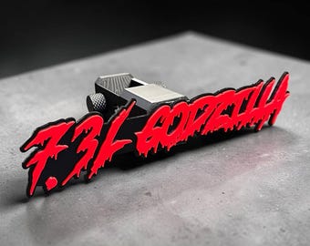 Anhängerhaube Abdeckung Personalisierter 3D-Text - Hitch Car Badge - Geben Sie Ihren eigenen - Tailagete Emblem ein