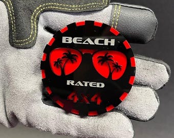 2x Beach Sterne Auto Fender Badges - Auto Emblem 4x4 Geländewagen Acryl Aufkleber