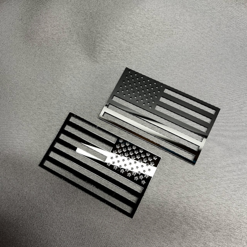 2x AMERIKANSK FLAGGA Patriot bilmärken Fender emblem dekaler Anpassad USA-flagga bild 14