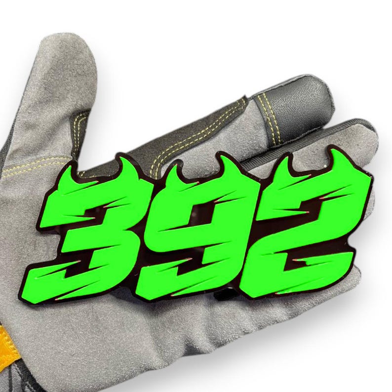 392 HORNS Multicolor 3D Car Fender Grill mount emblem Acrylic Badges | Peel & Sticker decal image 10