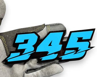 345 SLICED Adesivo 3D per parafango auto, emblema per montaggio su griglia, stemmi acrilici / adesivo rimovibile
