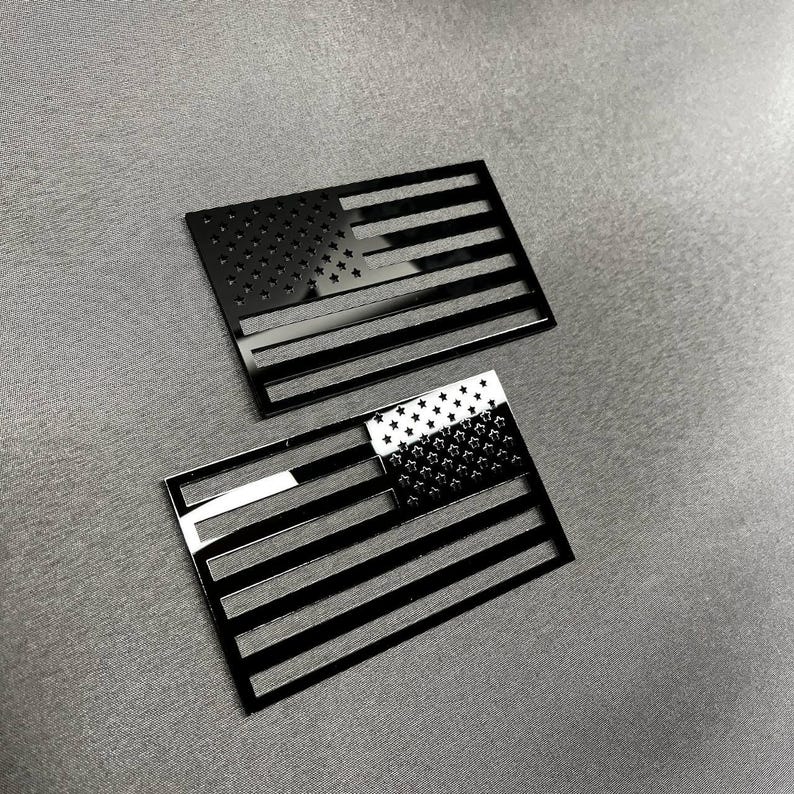 2x AMERIKANSK FLAGGA Patriot bilmärken Fender emblem dekaler Anpassad USA-flagga bild 12