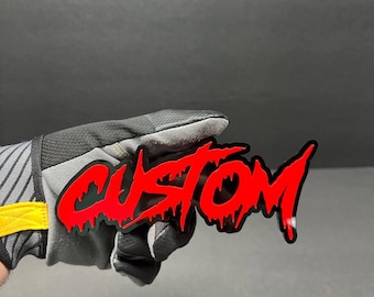 Custom Acrylic Car Name Emblem Text Badge - MULTI COLOR - Customized Text Name! Pick a Font, Size & Colors Car-Safe Adhesive