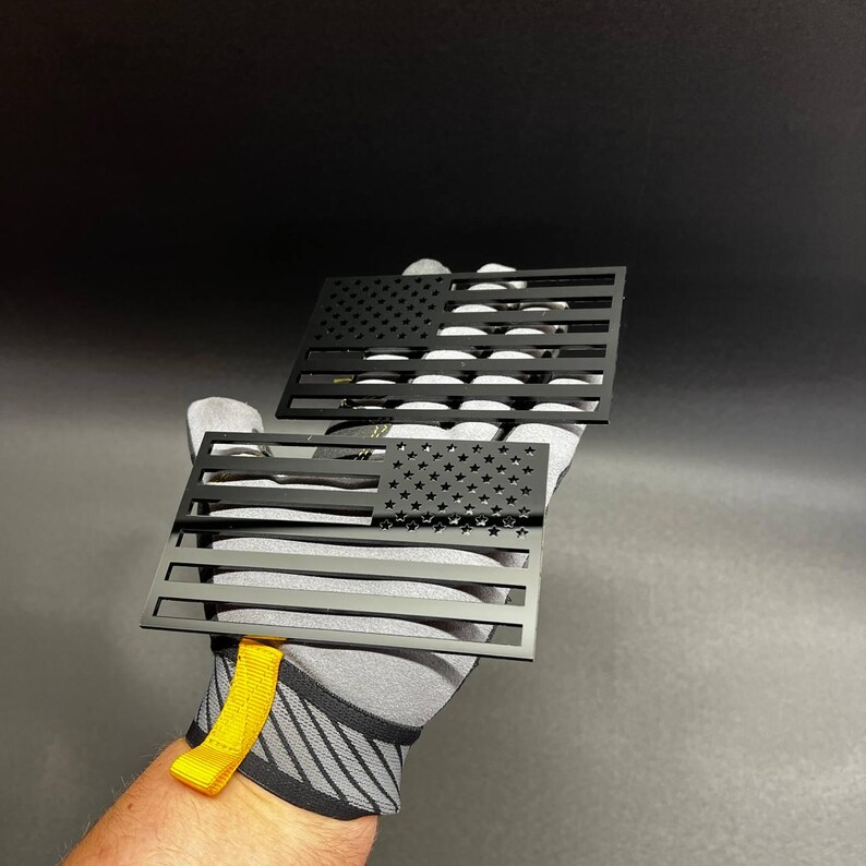 2x AMERIKANSK FLAGGA Patriot bilmärken Fender emblem dekaler Anpassad USA-flagga bild 8