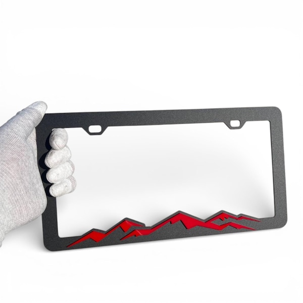 Personalized 3D Mountain License Plate Frame Cover (single plate)
