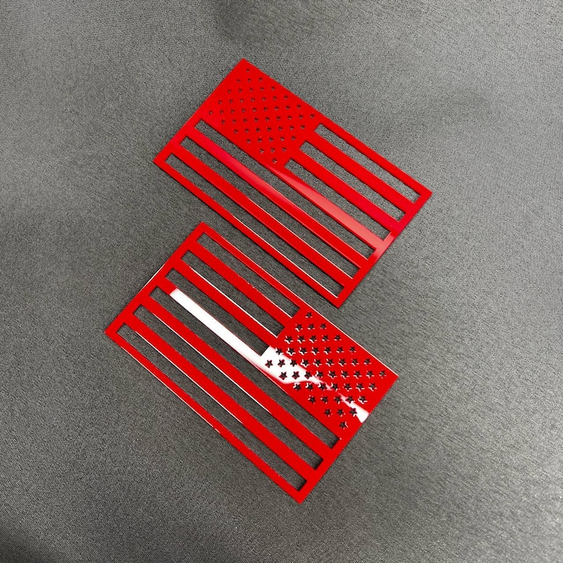 2x AMERIKANSK FLAGGA Patriot bilmärken Fender emblem dekaler Anpassad USA-flagga bild 15