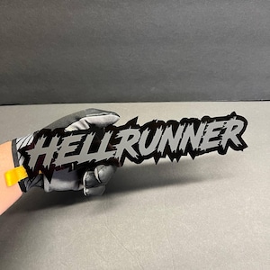 Hell Runner Custom 3D Text Emblem: Car Grill, Trunk Mount Badge (Car - Safe Adhesive)