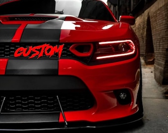 Emblema personalizzato con testo 3D per auto - Emblema per griglia - Logo personalizzato con soprannome! Supporto per montaggio su griglia Bamber Sign