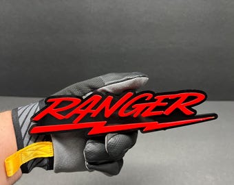 Ranger custom 3D Text Emblem: Car Grill, Trunk Mount Badge (Car - Safe Adhesive)