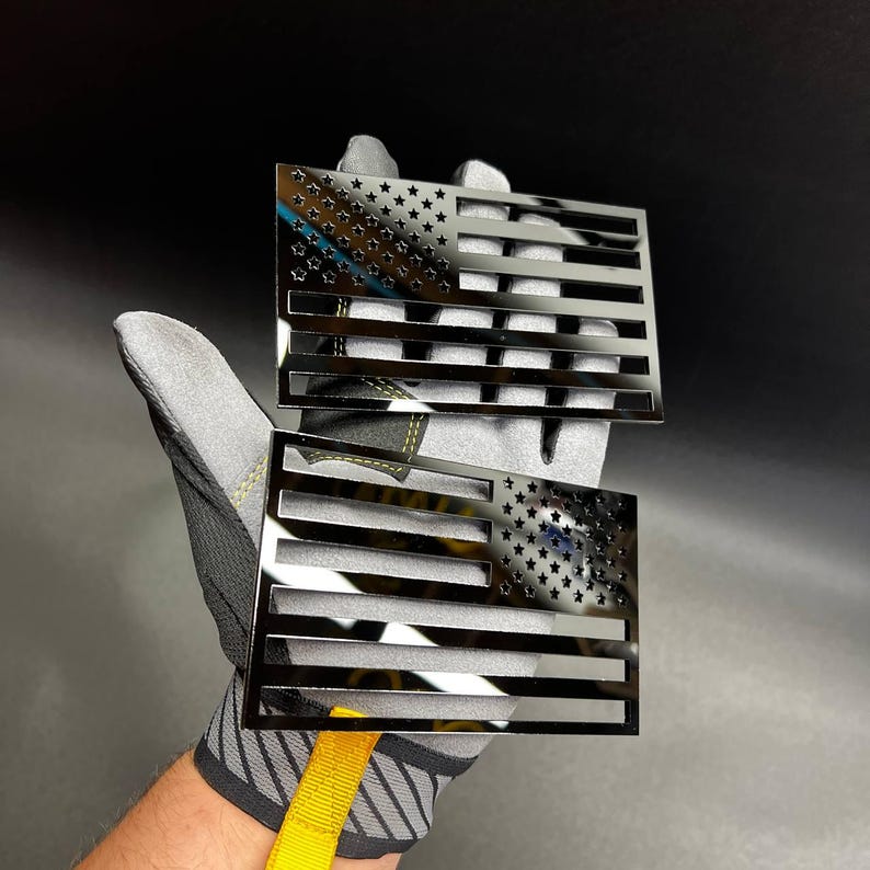 2x AMERIKANSK FLAGGA Patriot bilmärken Fender emblem dekaler Anpassad USA-flagga bild 11