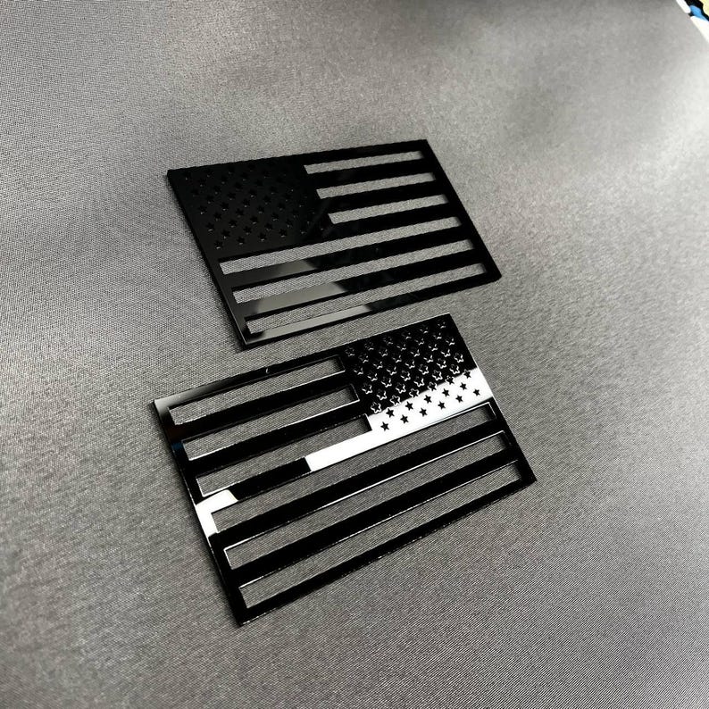 2x AMERIKANSK FLAGGA Patriot bilmärken Fender emblem dekaler Anpassad USA-flagga bild 13
