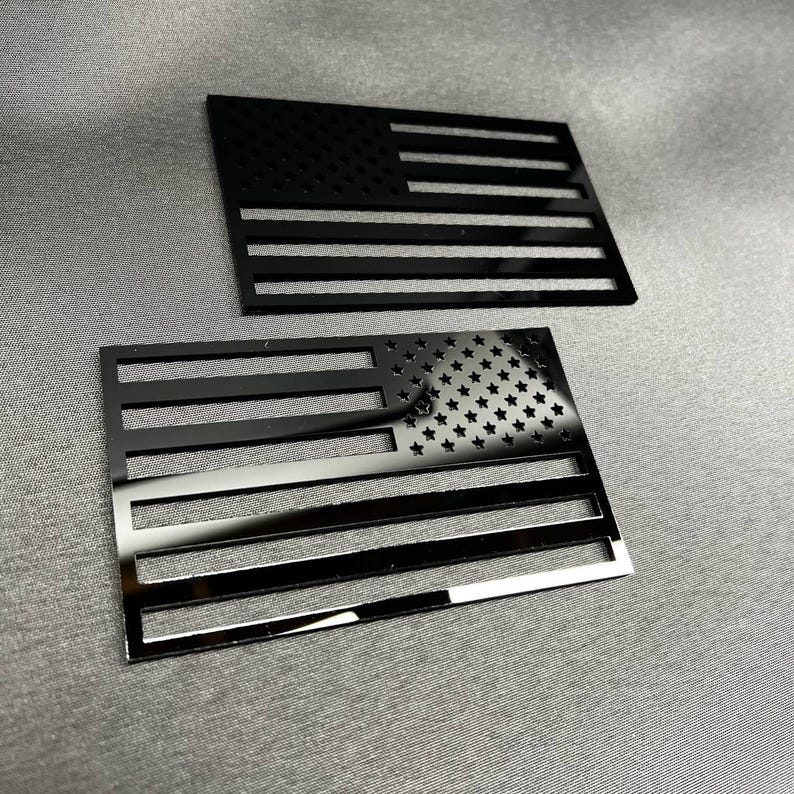 2x AMERIKANSK FLAGGA Patriot bilmärken Fender emblem dekaler Anpassad USA-flagga bild 10