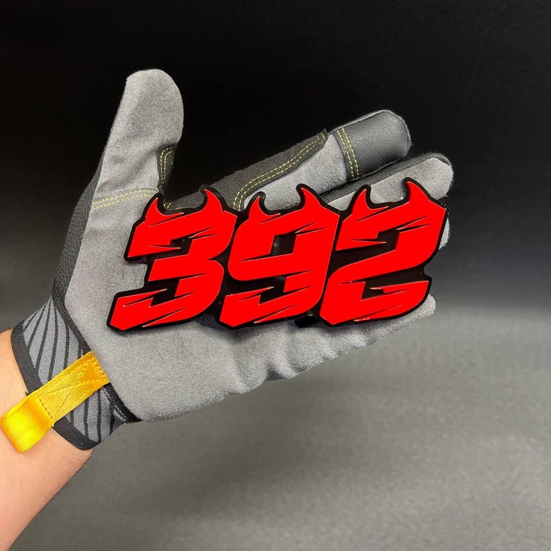 392 HORNS Multicolor 3D Car Fender Grill mount emblem Acrylic Badges | Peel & Sticker decal image 13