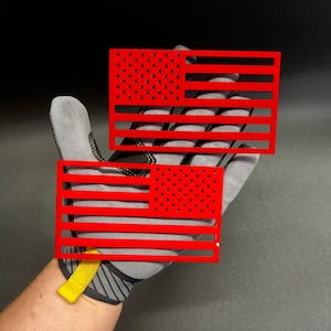2x AMERIKANSK FLAGGA Patriot bilmärken Fender emblem dekaler Anpassad USA-flagga bild 1