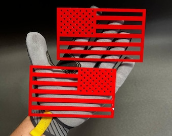 2x AMERIKANISCHE FLAGGE Patriot Auto-Abzeichen Fender Emblem Aufkleber Kundenspezifische USA-Flagge