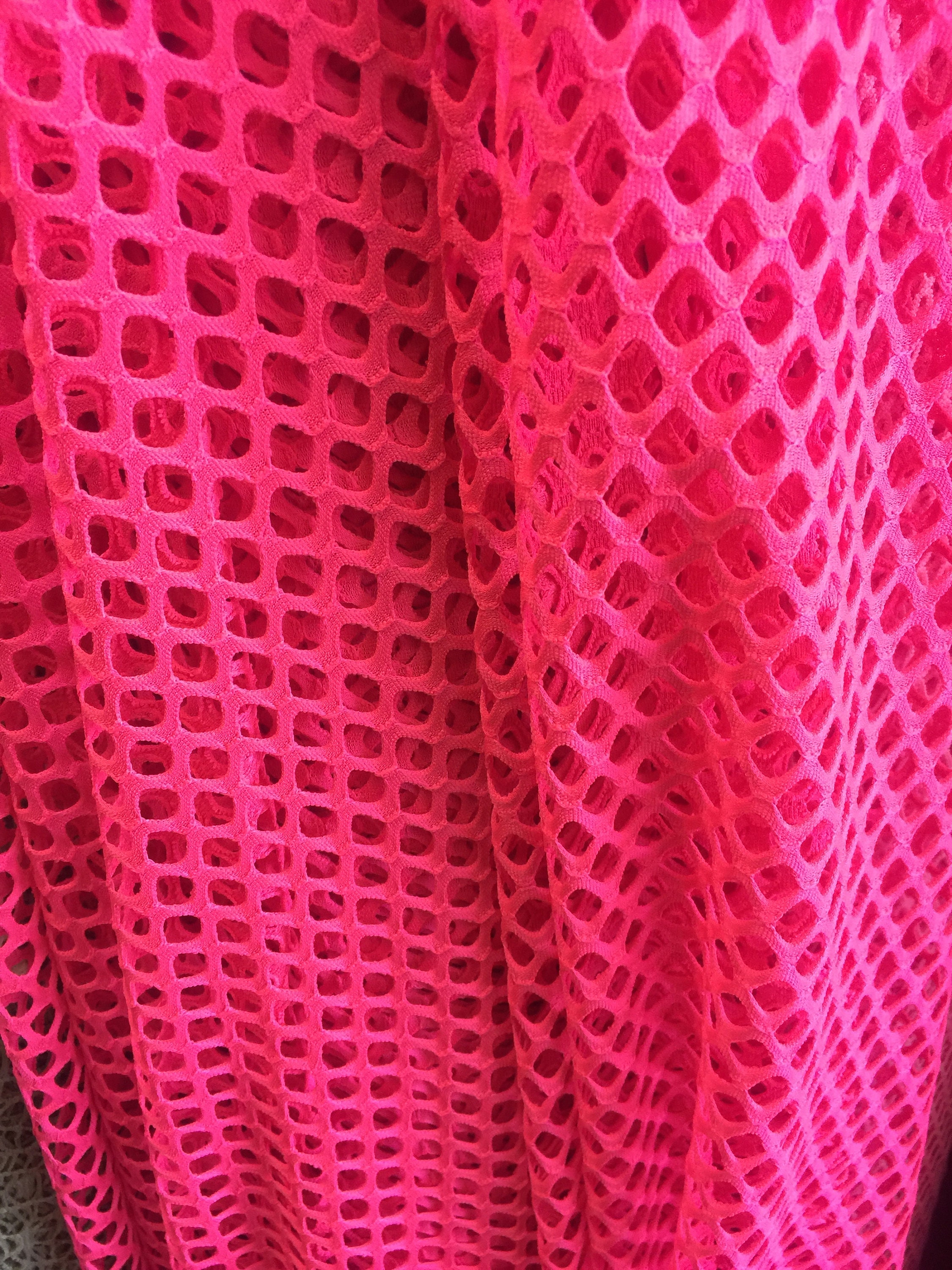 Fish Net 4 Way Stretch Nylon Spandex Lycra Neon Fuchsia Fish Net 4 Way Stretch Nylon Spandex Lycra Neon Fuchsia