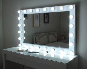 hollywood lighted vanity mirror large makeup mirror with