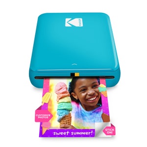 Kodak Step Mobile Instant Photo Printer 2x3&quot; (Blue), Compatible with iOS, Android & Bluetooth