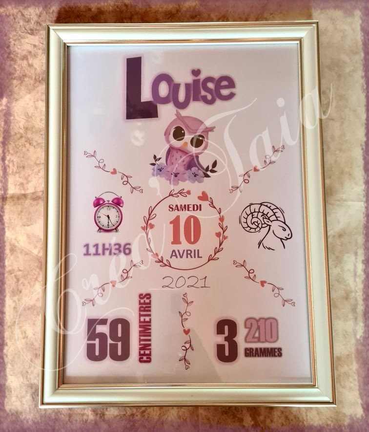 Cadre Naissance - A Personnaliser