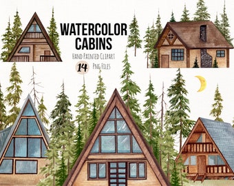 Rustic Cabin Clipart Etsy