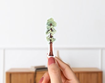 Redwood Tree Sticker: Matte Vinyl Die Cut Decal