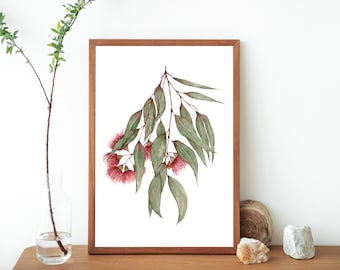 Watercolor Eucalyptus Branch Painting Printable Art- Greenery Eucalyptus Wall Art- Eucalyptus Leaves Botanical Poster- Leaves Wall Art