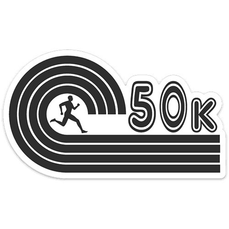 50K Runner Sticker Vinyl Die Cut Sticker Running Stickers Etsy