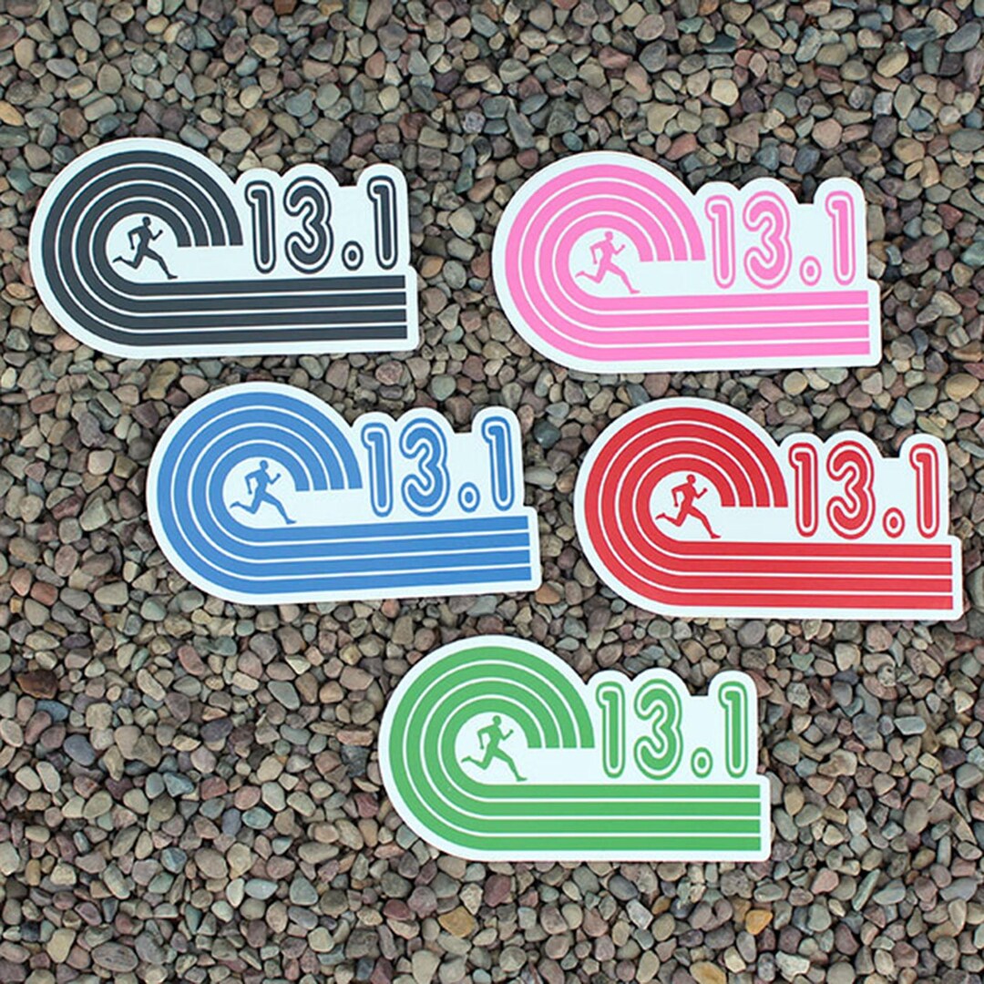 Running One Sticker 13.1 Runner Sticker - Vinyl Die Cut Sticker - Running Stickers - Run 13 ...