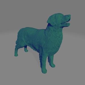 Resin 3D printed Standing Golden Retriever figurine