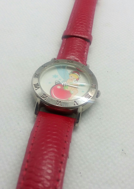 Disney Red Women\'s Watch with Tinker Belle Disney Tinkerbell Christmas Watch Ladies Red Band Special  main image 3