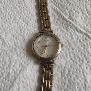 Orologio Timex Y9 Vintage da donna, orologio elegante WR 30 M, orologio color oro e argento
